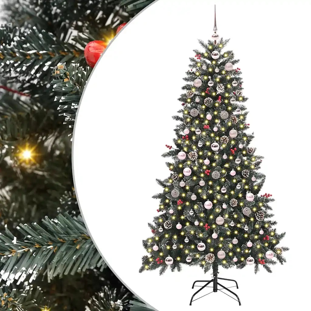 Albero di Natale | Decorazioni natalizie artificiale con 300 LED Verde 180 cm