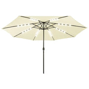 Ombrello | Parasolne da Giardino con Luci LED 400 cm Sabbia