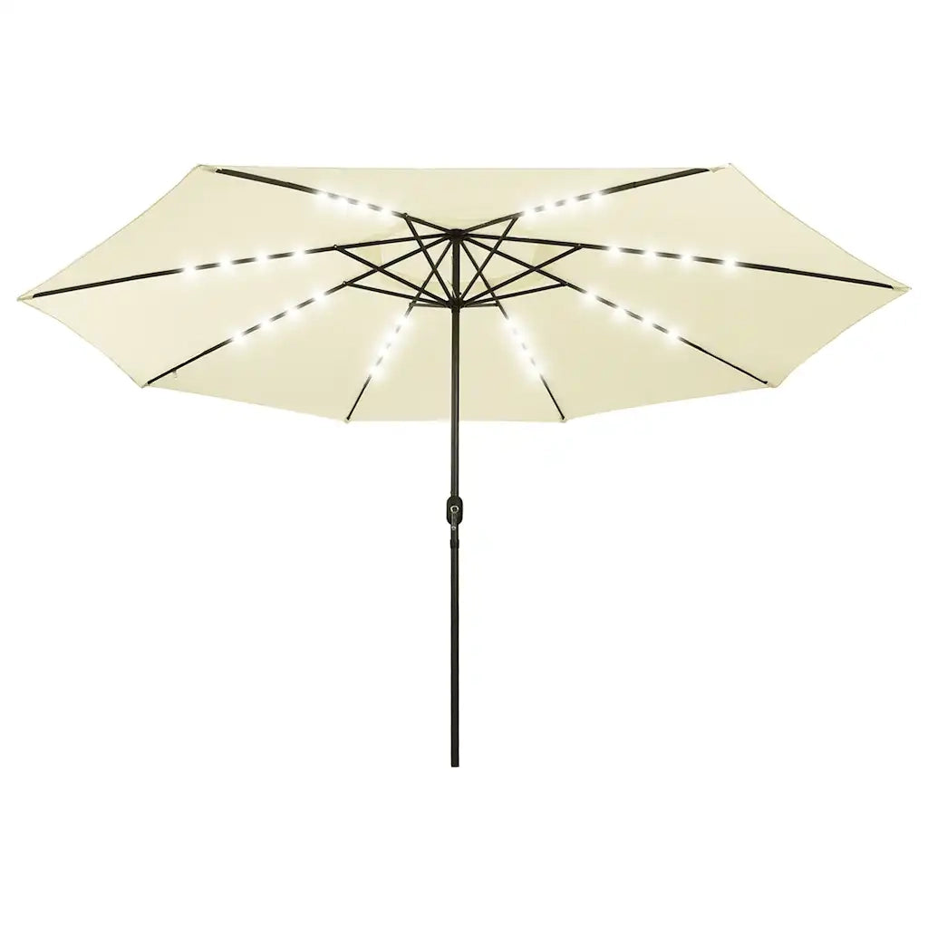 Ombrello | Parasolne da Giardino con Luci LED 400 cm Sabbia