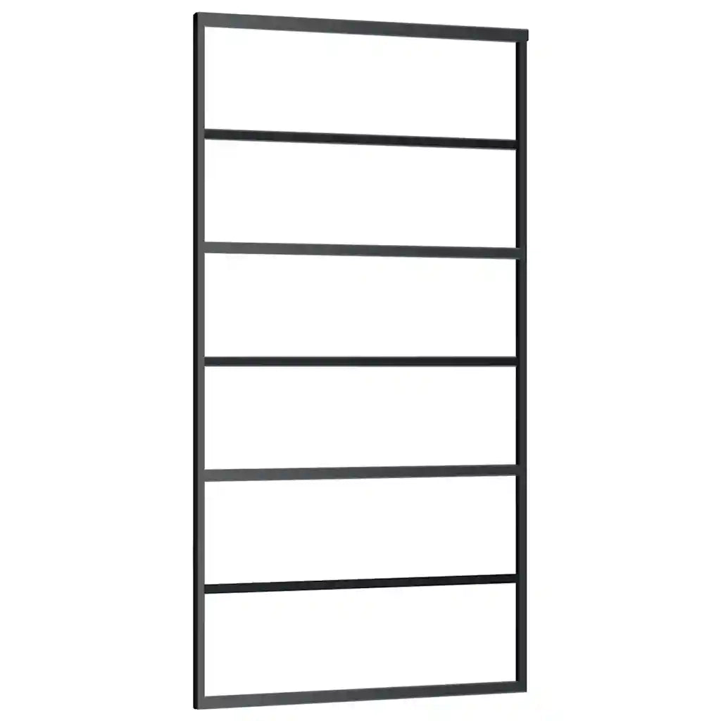 Porta Scorrevole con Ferramenta Nera 102x205 cm in Vetro ESG 3375929