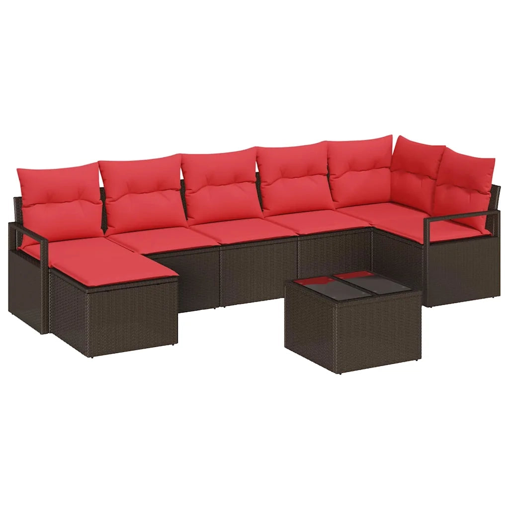 Set di divani 8 pcs Marrone polyrattan 3346484