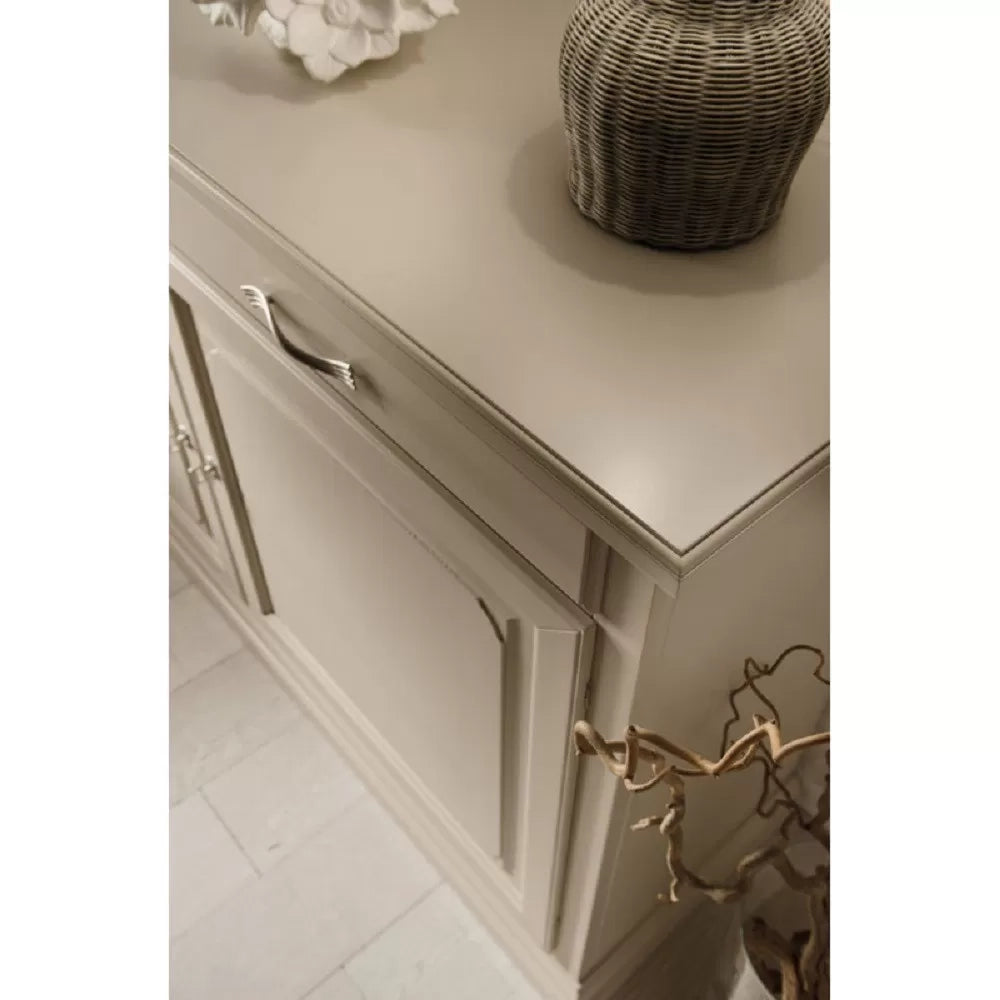 Madia credenza shabby in legno massello 2 porte avorio l.172 p.52 h.110 - Mobili 2G