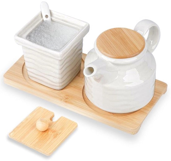 Set di Ciotola e Biberon in Ceramica - Inclusa Scodella e Cucchiaio