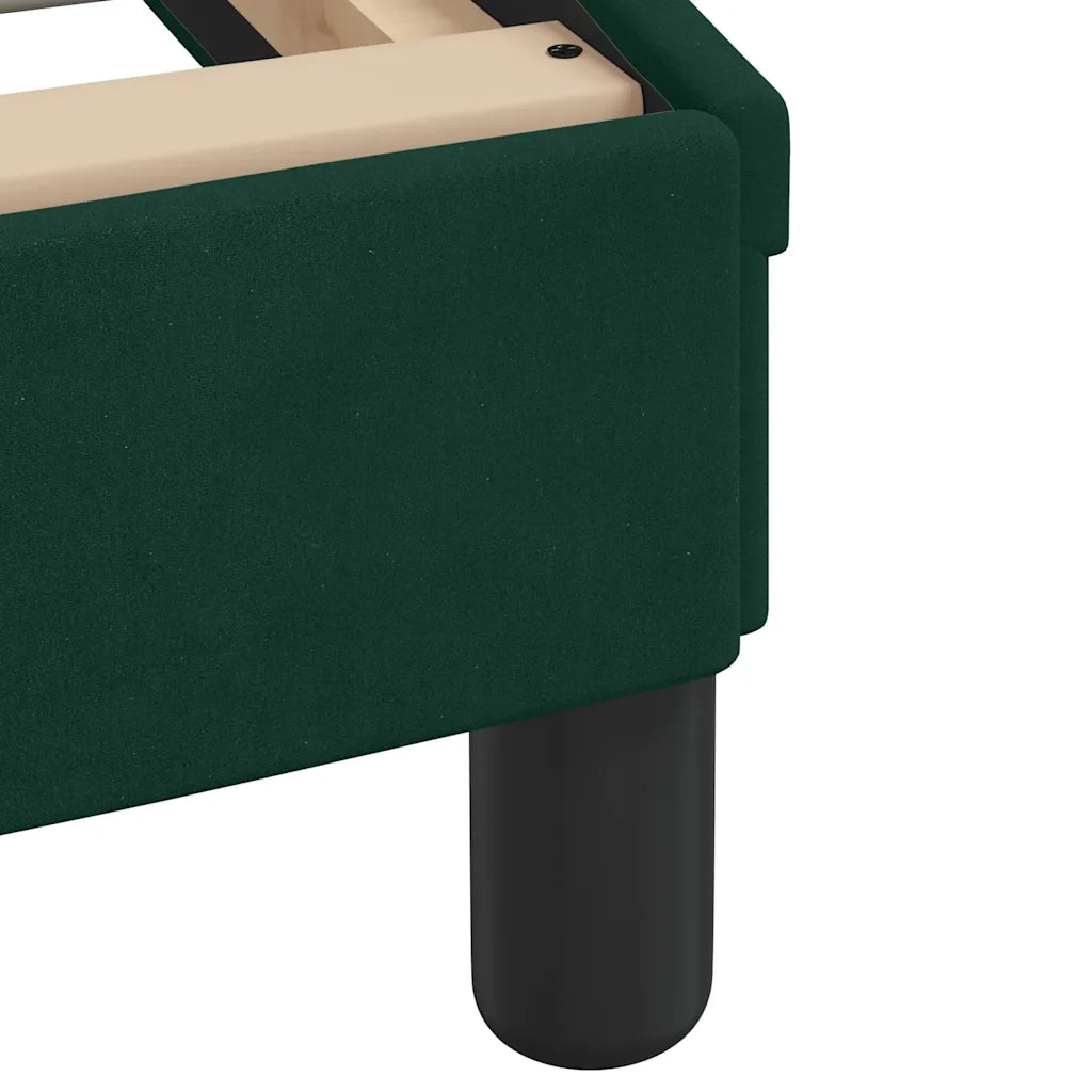 Letto con Materasso Verde Scuro 140x200 cm in Velluto