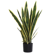Pianta Finta Sanseveria ¨C zephmum ¨C Verde e Giallo ?15x80cm