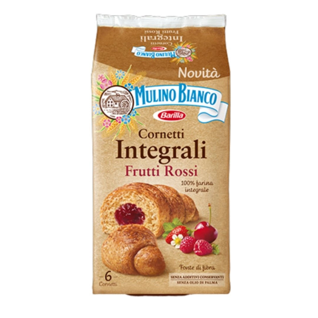 Mulino bianco cornetti integrali ai frutti rossi in confezione da 6 cornetti - 300 grammi totali
