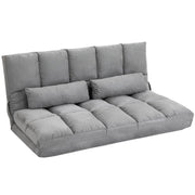 Divano Letto 2 Posti Reclinabile ¨C Xylo ¨C Tessuto Grigio Chiaro 130x73x60 cm