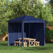 Parete per tenda da festa 2 pcs-Pannello laterale tenda da festa Blu 200 x 195 cm PE e Acciaio
