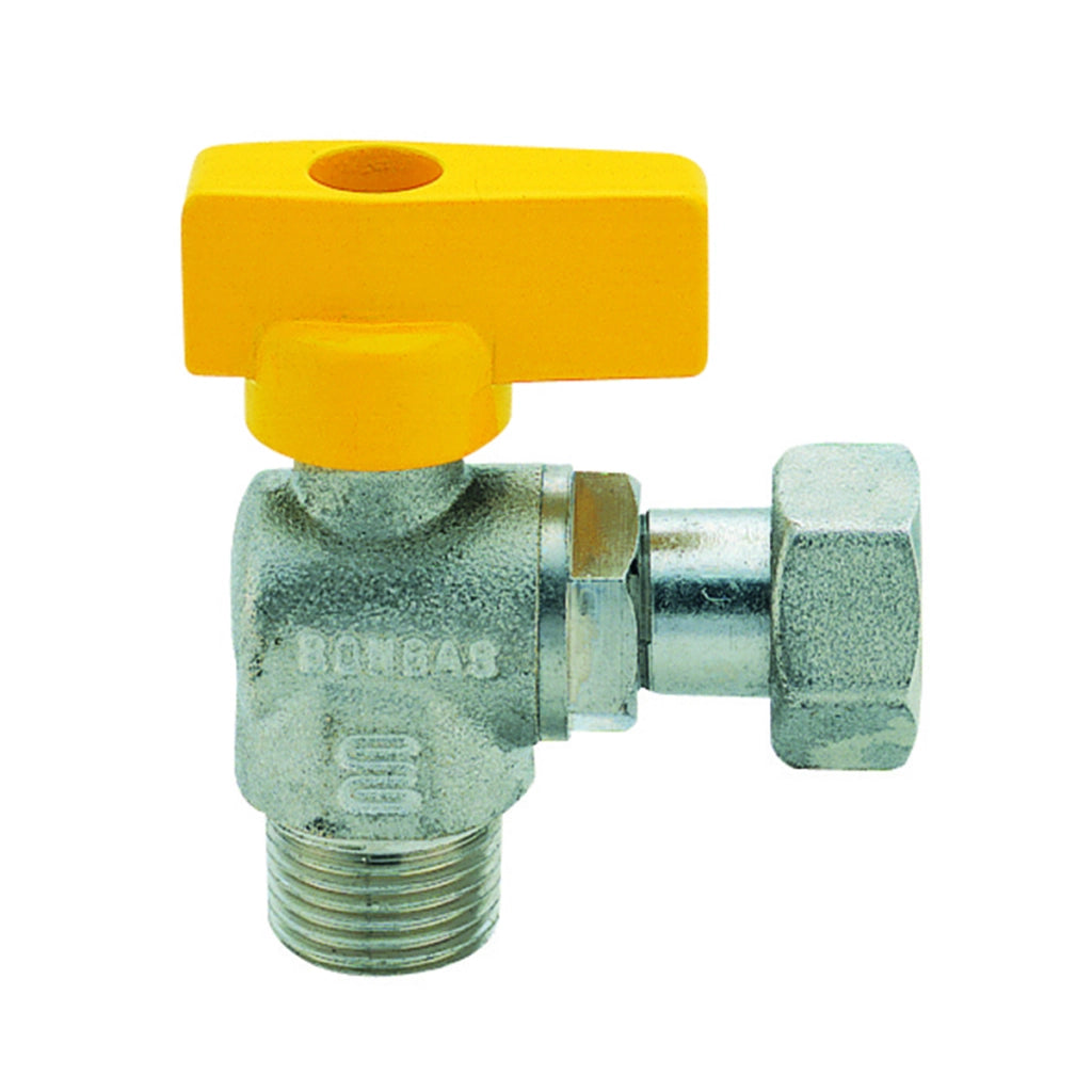RUBINETTO A SFERA PER GAS A SQUADRA MASCHIO- 1/2 x 1/2  DN 15- ENOLG- pezzi 1