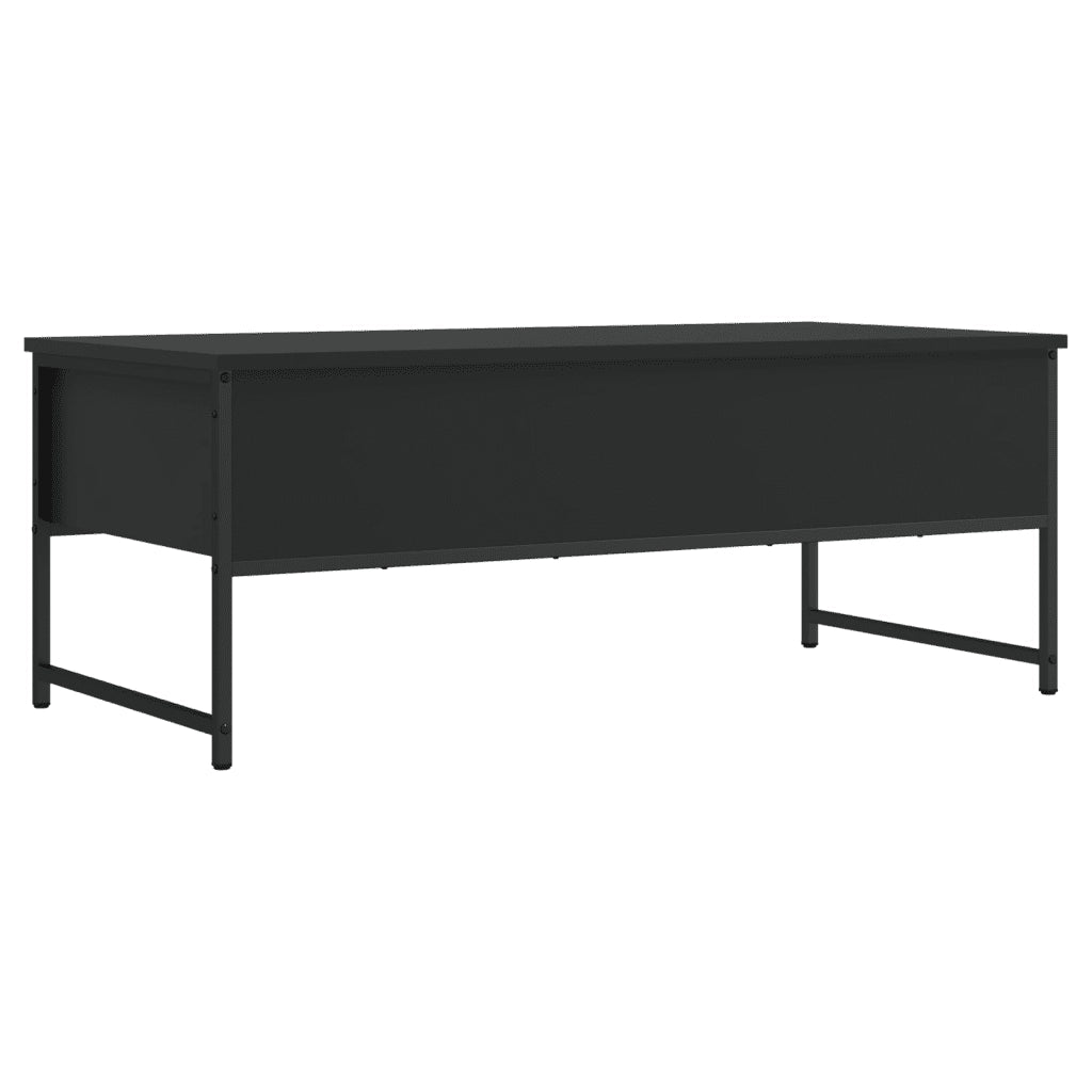 Tavolino da Salotto-Tavolino da soggiorno-Tavolo Nero 101x49x39,5 cm in Legno Multistrato