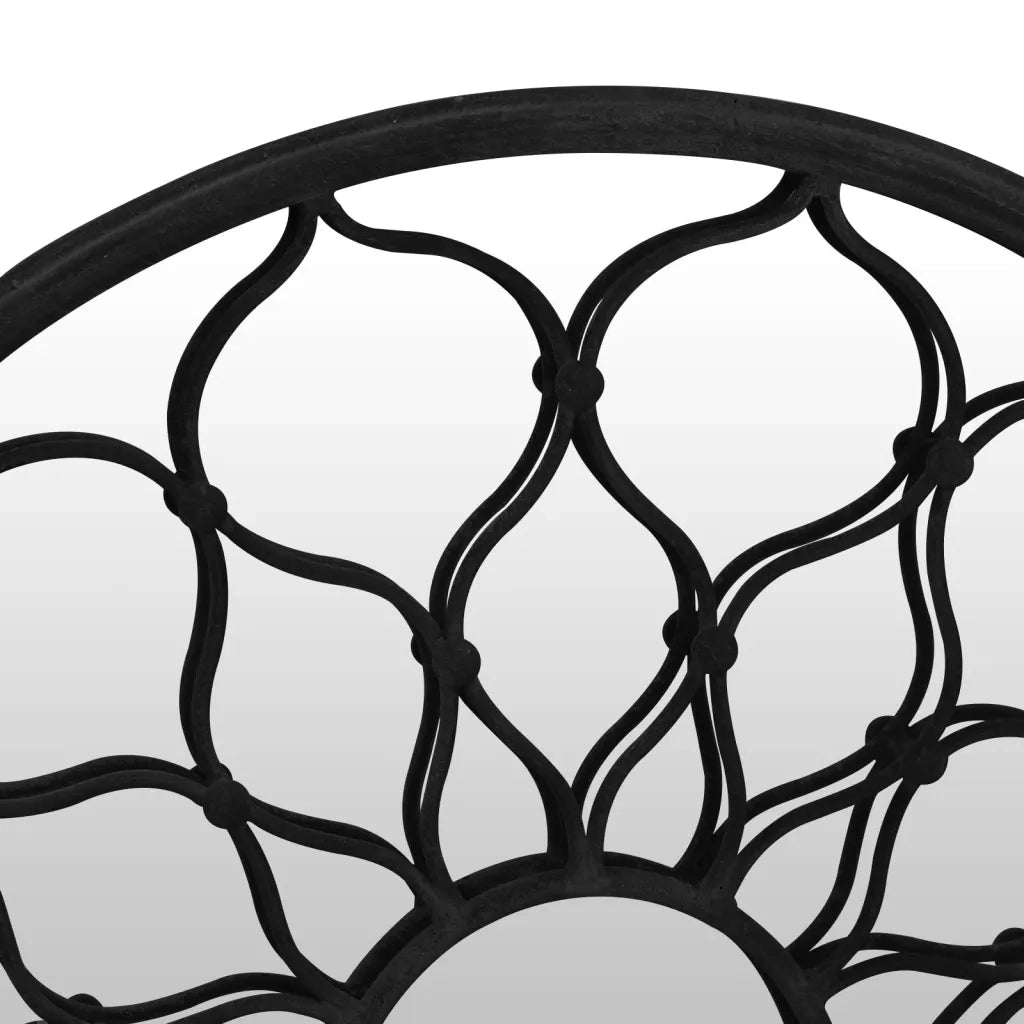Specchio Nero 40x3 cm Rotondo in Ferro per Uso Interno 3093536