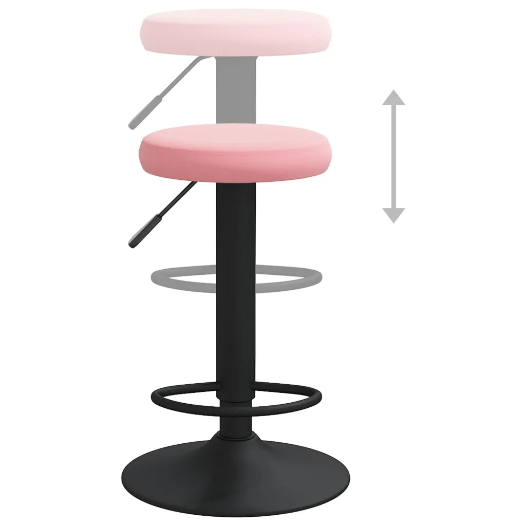 Sgabelli da Bar 2 pz Rosa in Velluto 333148