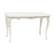 Tavolino rettangolare shabby legno bianco consumato 77x38x46 - Mobili 2G