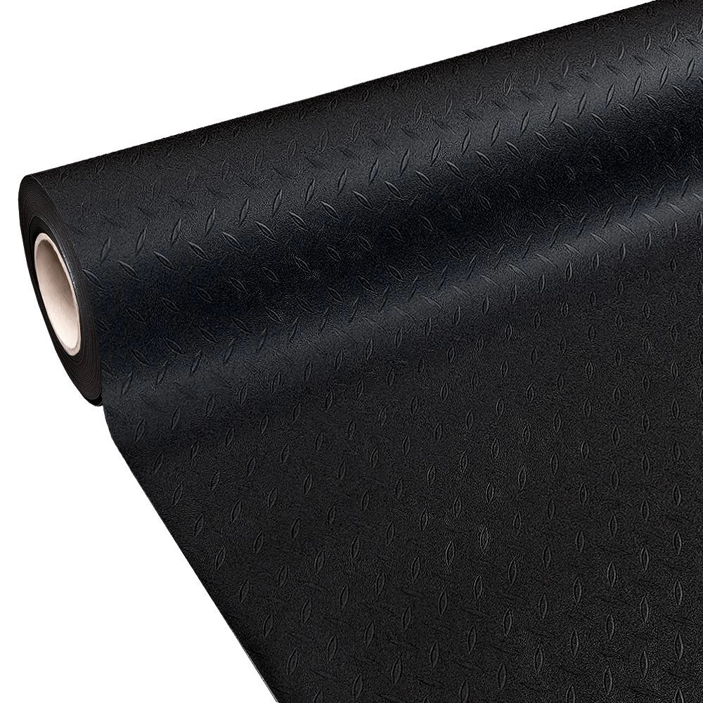 Rotolo Passatoia Copri Pavimento Gomma Pvc Ruvida Antiscivolo Tappeto Lamiera Isolante Nera 100x300 cm
