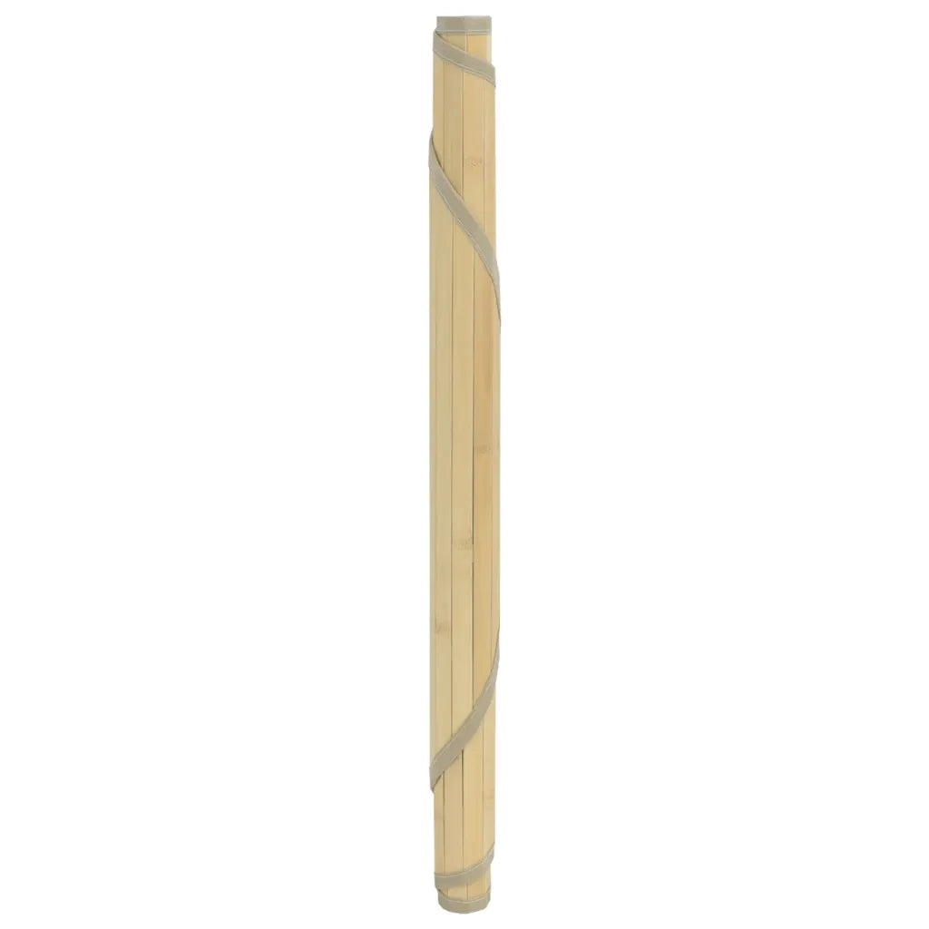 Tappeto del soggiorno | Tappeto Rotondo Naturale Chiaro 100 cm in Bamb¨´
