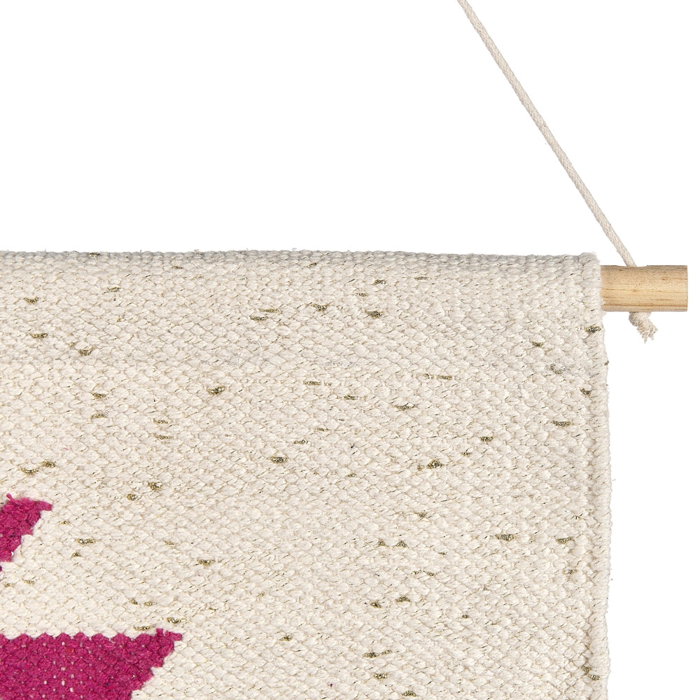Decorazioni da parete in cotone beige nappa fatta a mano arte della parete motivo geometrico boho per soggiorno camera da letto