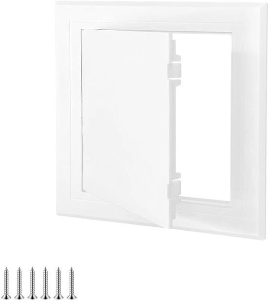 Porta di accesso 150 x 150 mm - Pannello di accesso - Estetica di design - Facile da installare - Soluzione di manutenzione - Pannello di plastica - Porta di accesso sovrapponibile