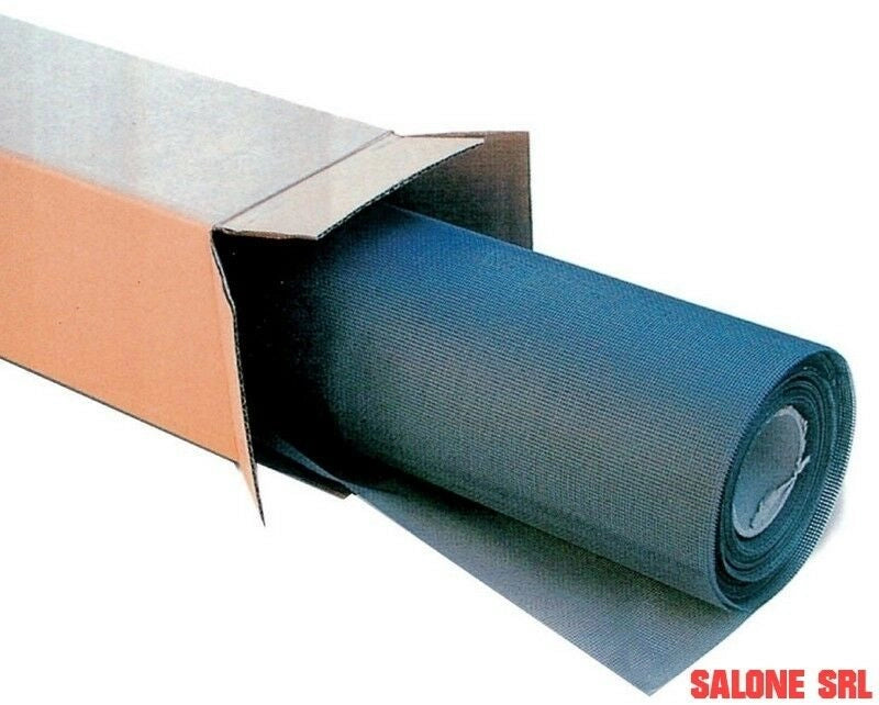 RETE ZANZARIERA FIBRA DI VETRO GRIGIA 18X16 ALTEZZA CM.100 ROTOLO 50 MT.