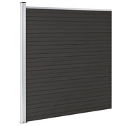 Pannello di recinzione | Recinzione da Giardino in WPC 175x186 cm Nero