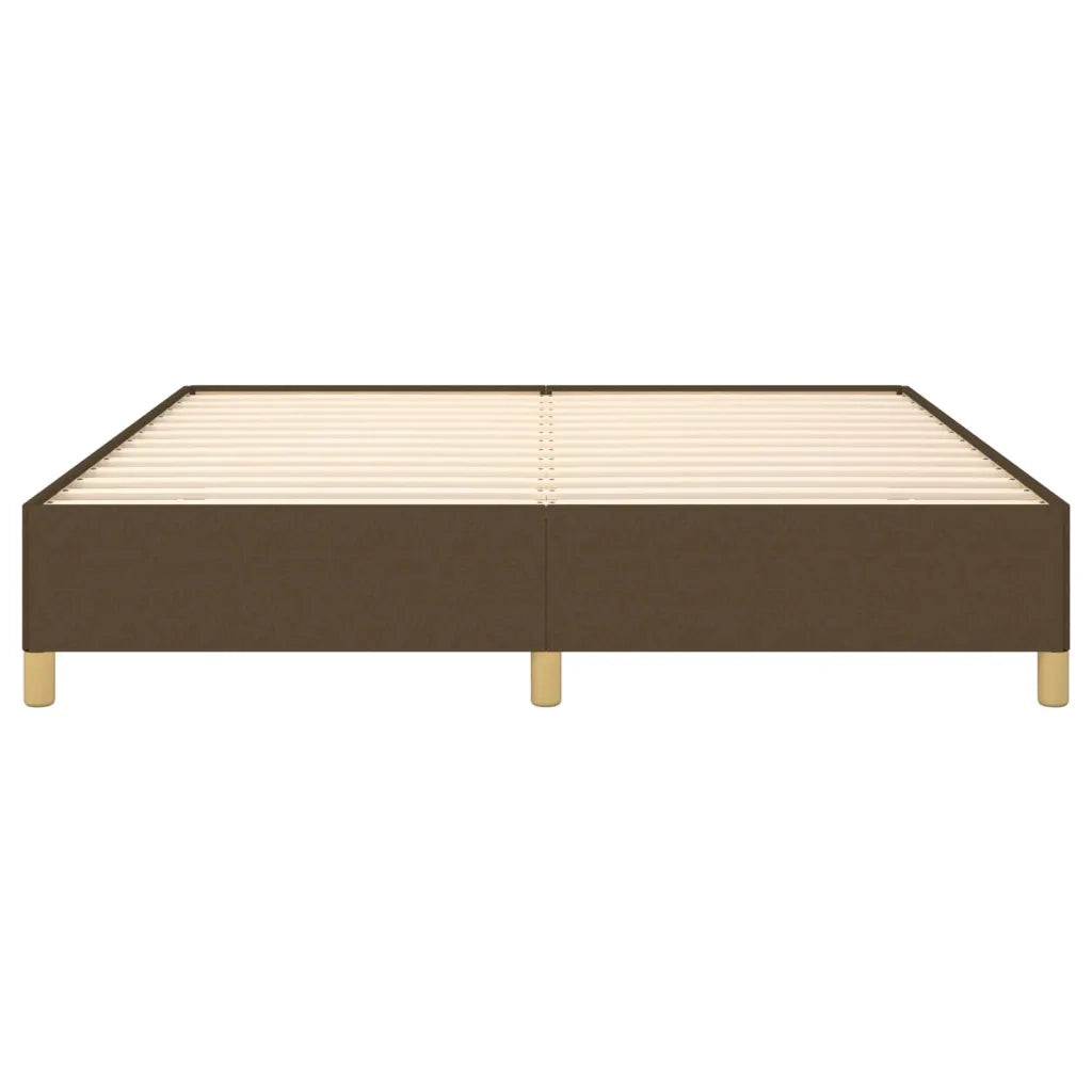 Struttura Letto a Rete a Molle Marrone Scuro 180x200 cm Tessuto 3120980