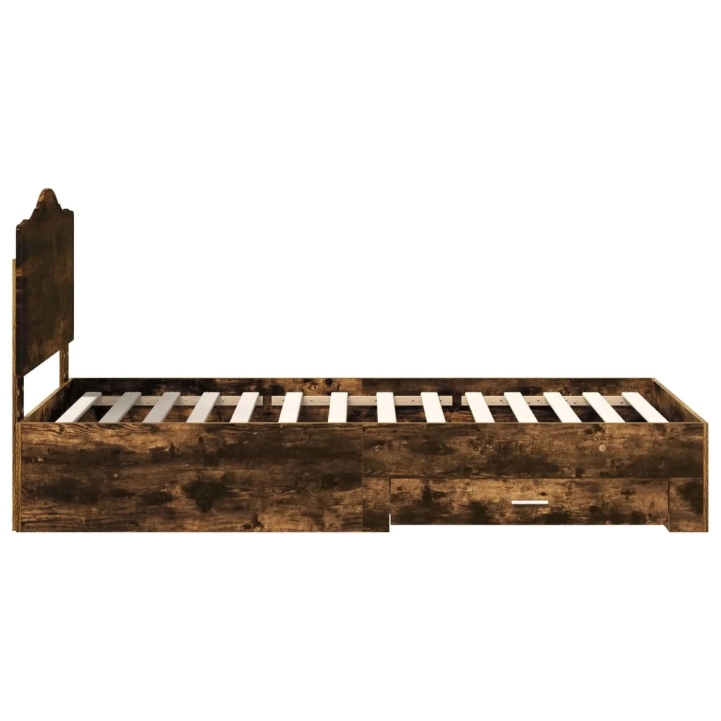 Struttura del letto Rovere fumé 90 x 190 cm Legno multistrato 3413661