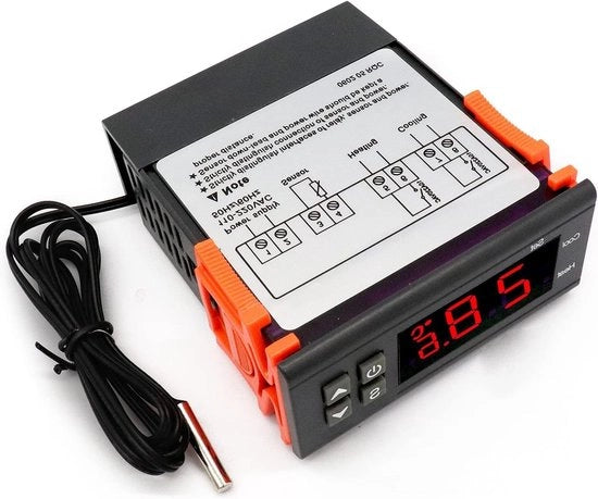 Termostato Digitale 24V 10A con Relè e Sensore di Temperatura da -50 ℃ a 99 ℃
