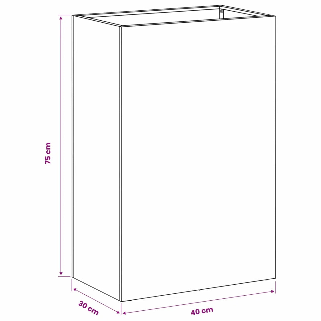 Vaso da giardino Verde Oliva 40 x 30 x 75 cm 8005504