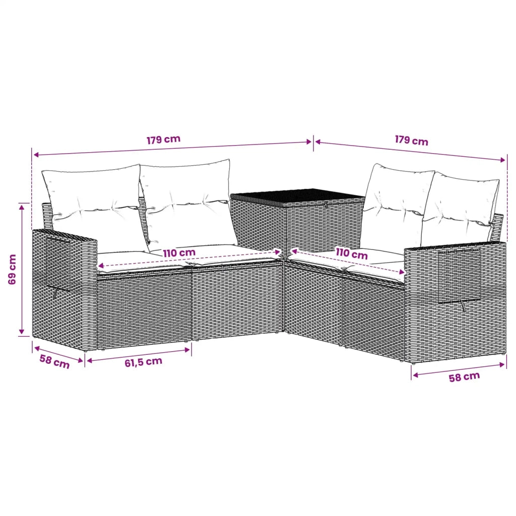 Set di divani 5 pz Grigio e Grigio Scuro 3447880
