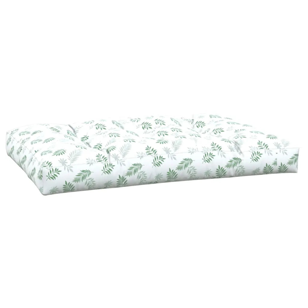 Cuscino per Pallet con Motivo a Foglie 120x80x12 cm in Tessuto 360531