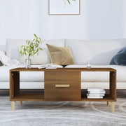 Tavolino Salotto-Tavolino da soggiorno-Tavolo Rovere Marrone 102x50x40 cm Legno Multistrato 736623