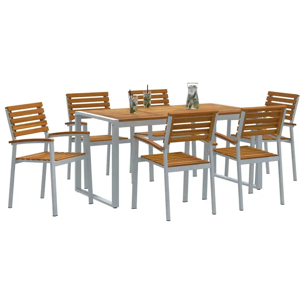 Set da Pranzo per Giardino 7 pcs Grigio 3284362