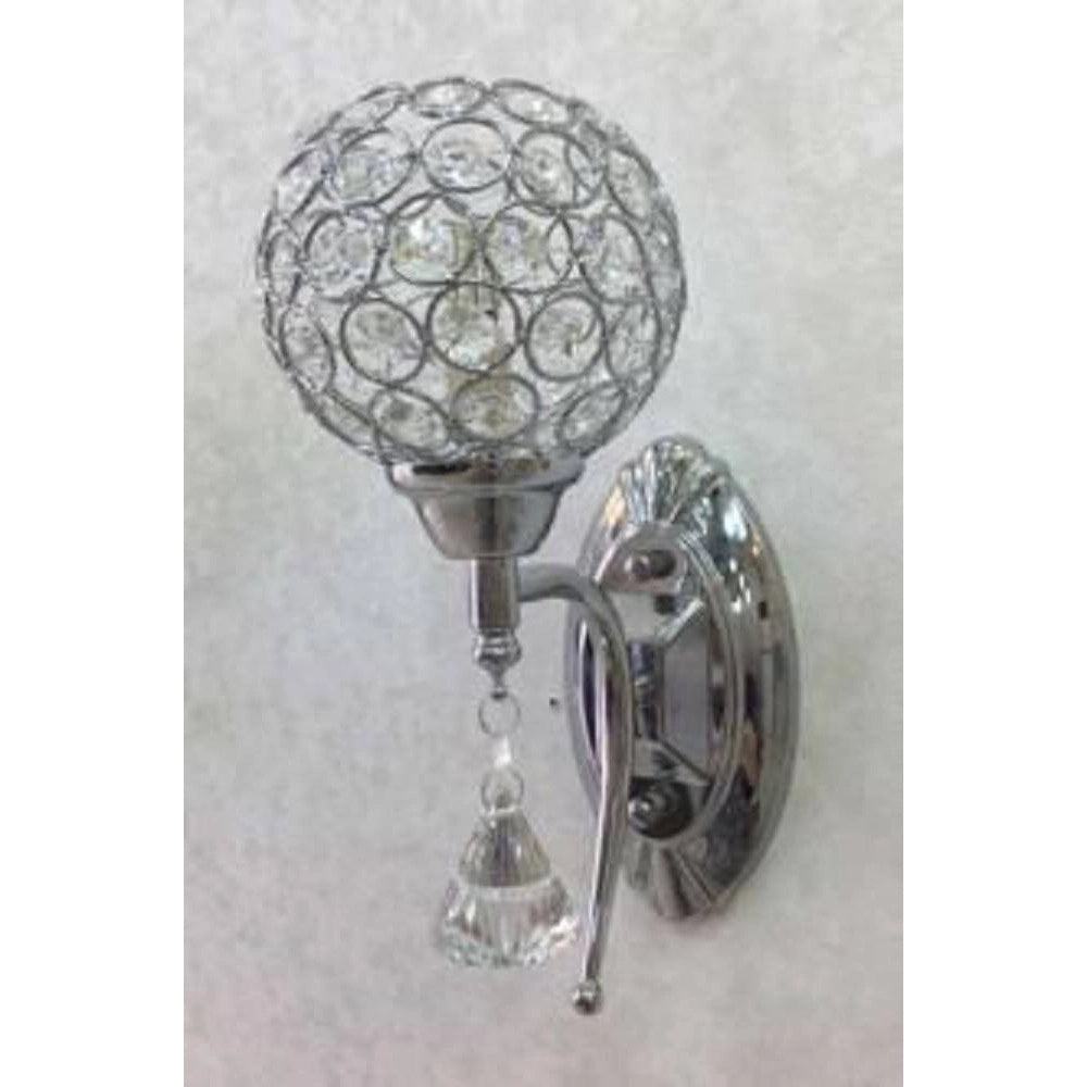Trade Shop - Applique Parete Moderno Paralume Con Cristalli Acrilico Pendente Attacco G9 E19 -