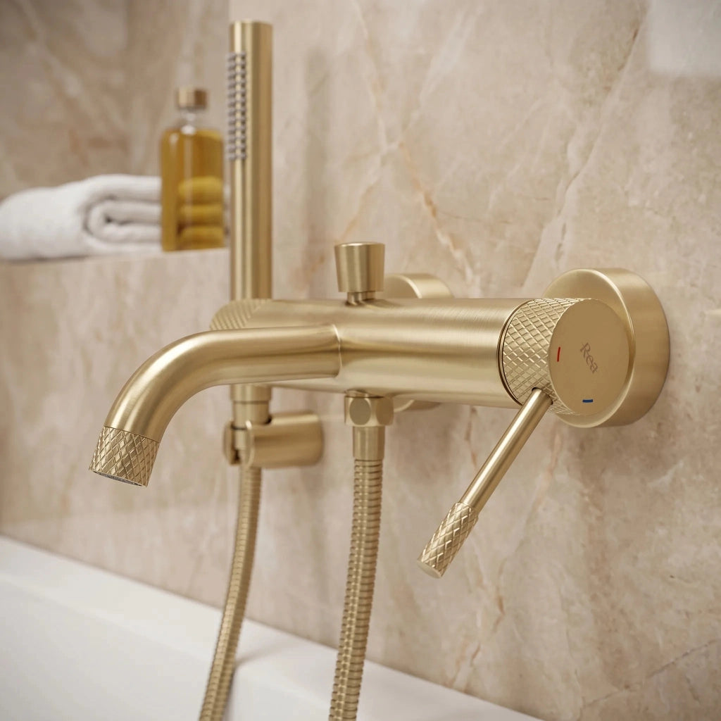 Rubinetto Da Vasca Rea Venti Brush Gold
