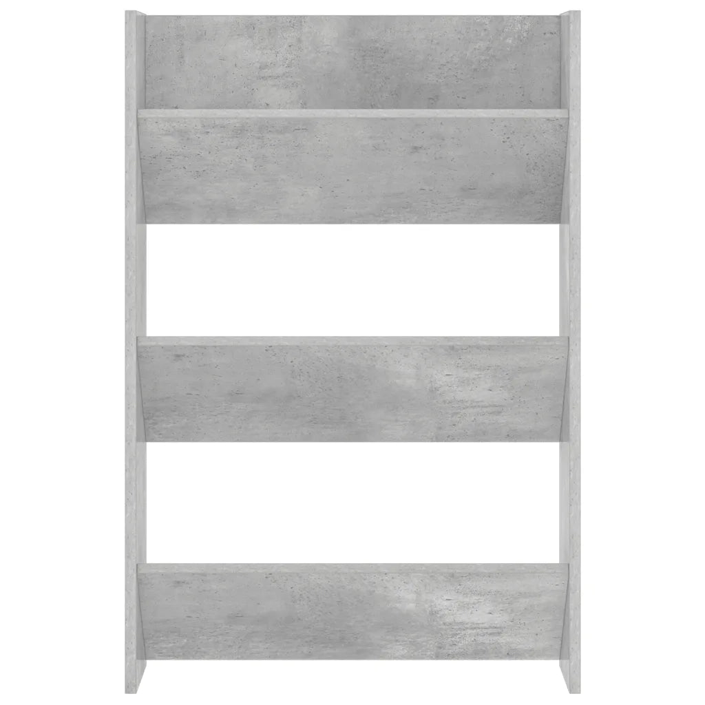 Scarpiera | Mobile per scarpe a Muro Grigio Cemento 60x18x90cm in Legno Multistrato