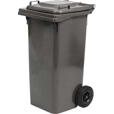 BIDONE QUADRO NETTEZZA URBANA CON RUOTE LT.120  cm.48x57x95h.  grigio    ICS
