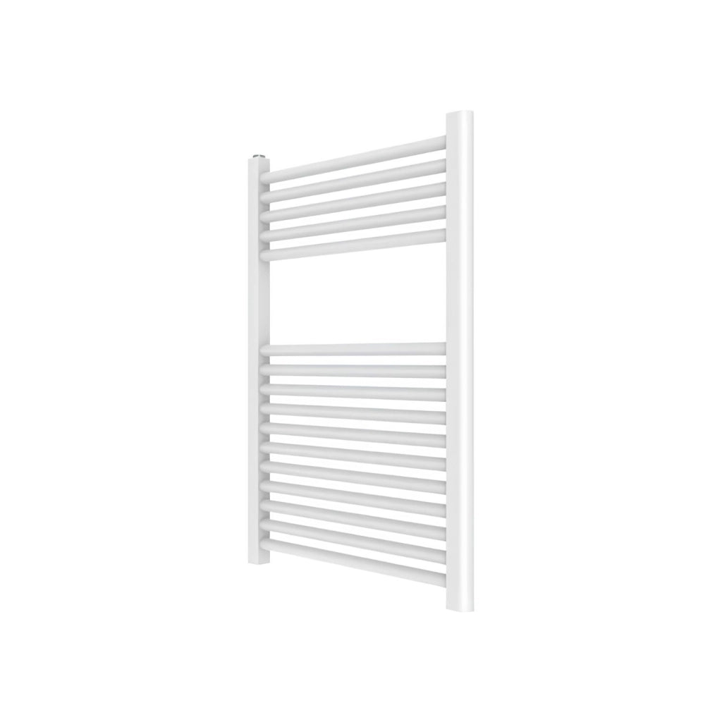 Termoarredo scaldasalviette tubolare tondo in acciaio bianco opaco *** finitura- bianco opaco, misure h770xl500xi450 ...