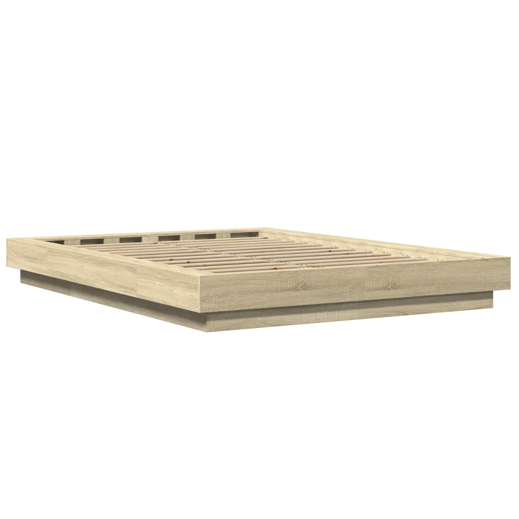 Giroletto Luci LED Rovere Sonoma 120x190 cm Legno Multistrato