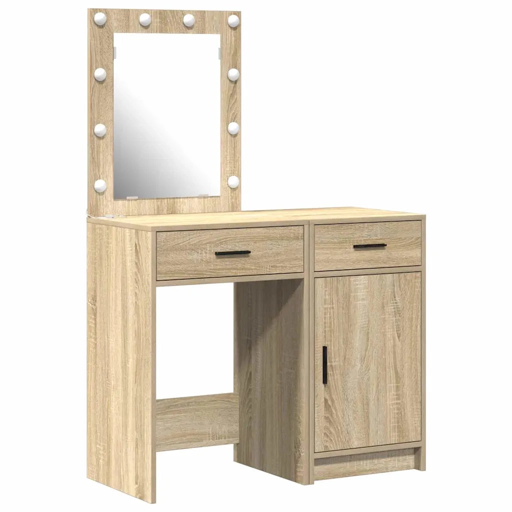 Toeletta | Tavolo da Trucco con cassetto 2 pz Marrone 50 x 41 x 135 cm