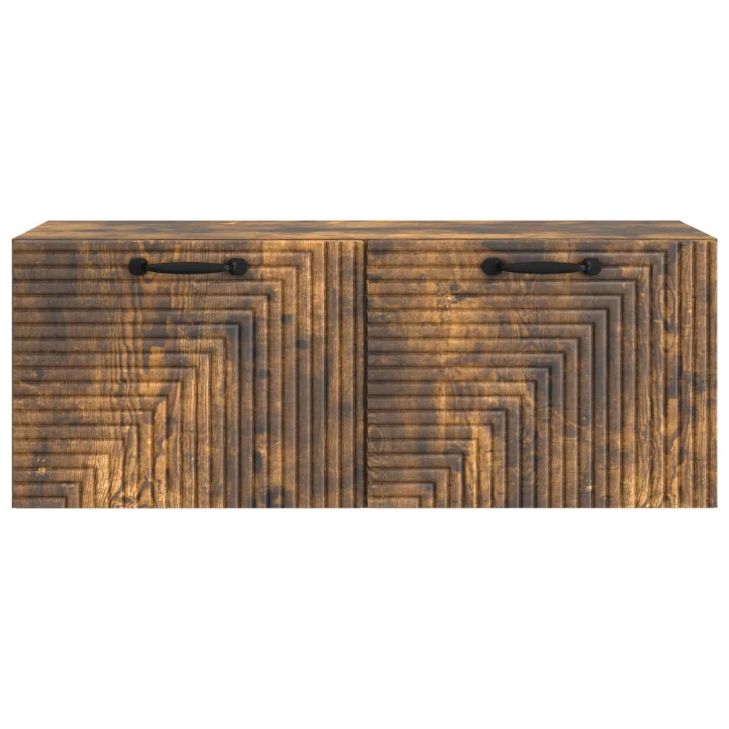 Mobile TV da Muro | Armadietto TV | Mobile Porta TV Rovere Fumo 78,5 x 31 x 30 cm