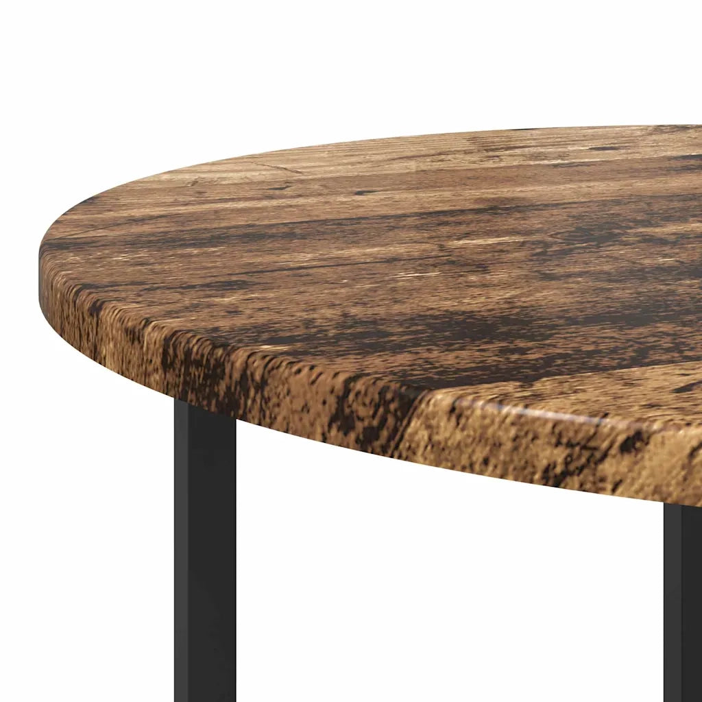 Set tavolini 2 pz | Tavolo laterale Legno Antico e Nero