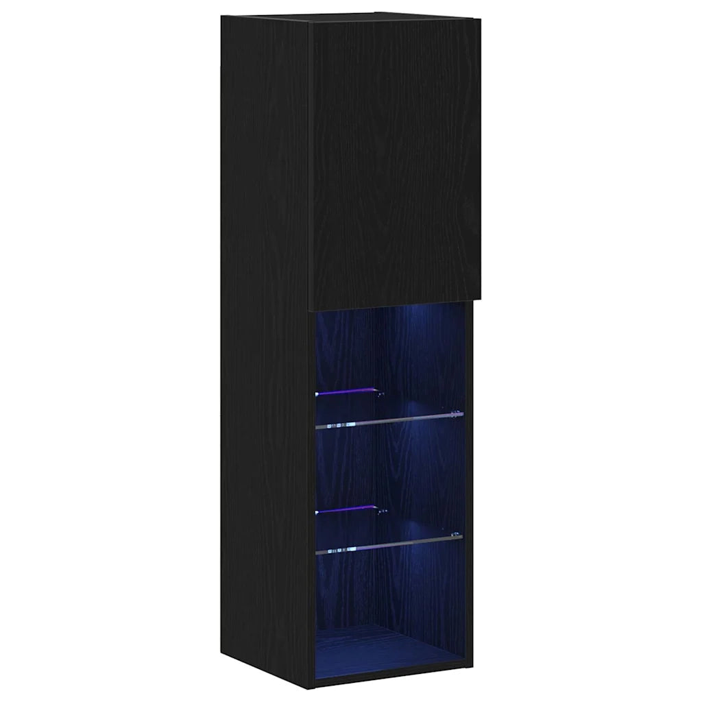 Mobile TV-Credenza per TV-Console TV Nero 30,5 x 30 x 102 cm Legno multistrato