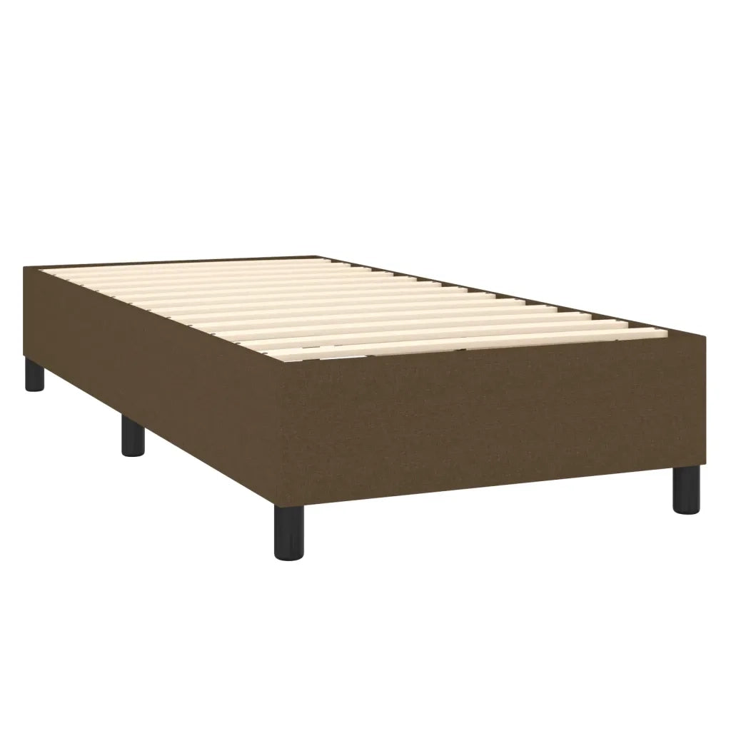 Giroletto a Molle con Materasso Marrone Scuro 90x190cm Tessuto 3136560
