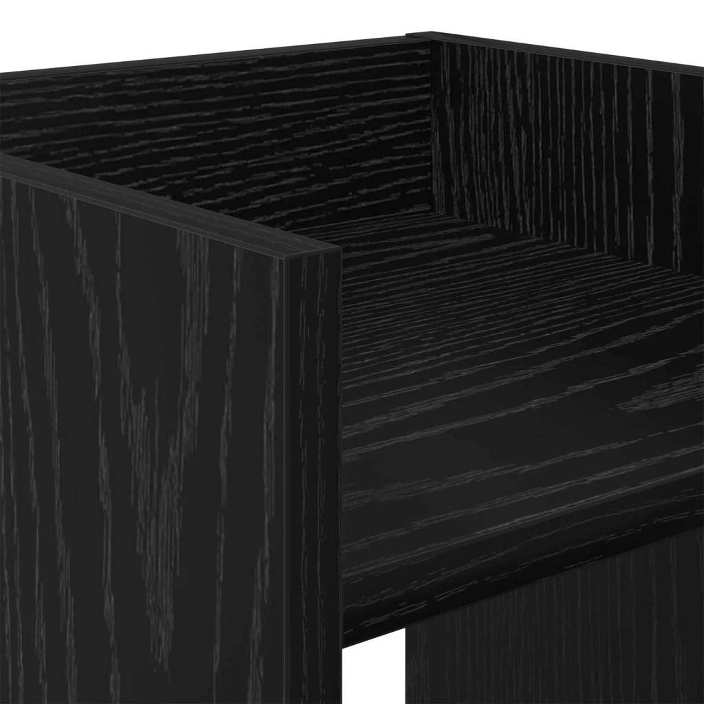 Supporto per piante | Sostegno per piante con lo scaffale Rovere Nero 30 x 30 x 40 cm
