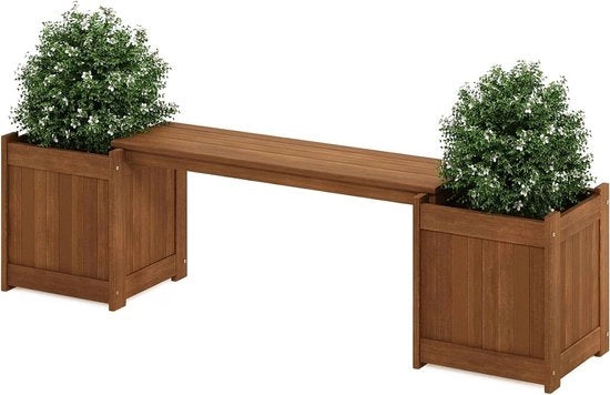 Scatola per piante in legno trattata con olio di teak legno naturale 182,12 (L) x 44,7 (A) x 28,96 (P) cm