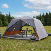Tenda da backpacking Grigio e arancione 4 persone 42017414