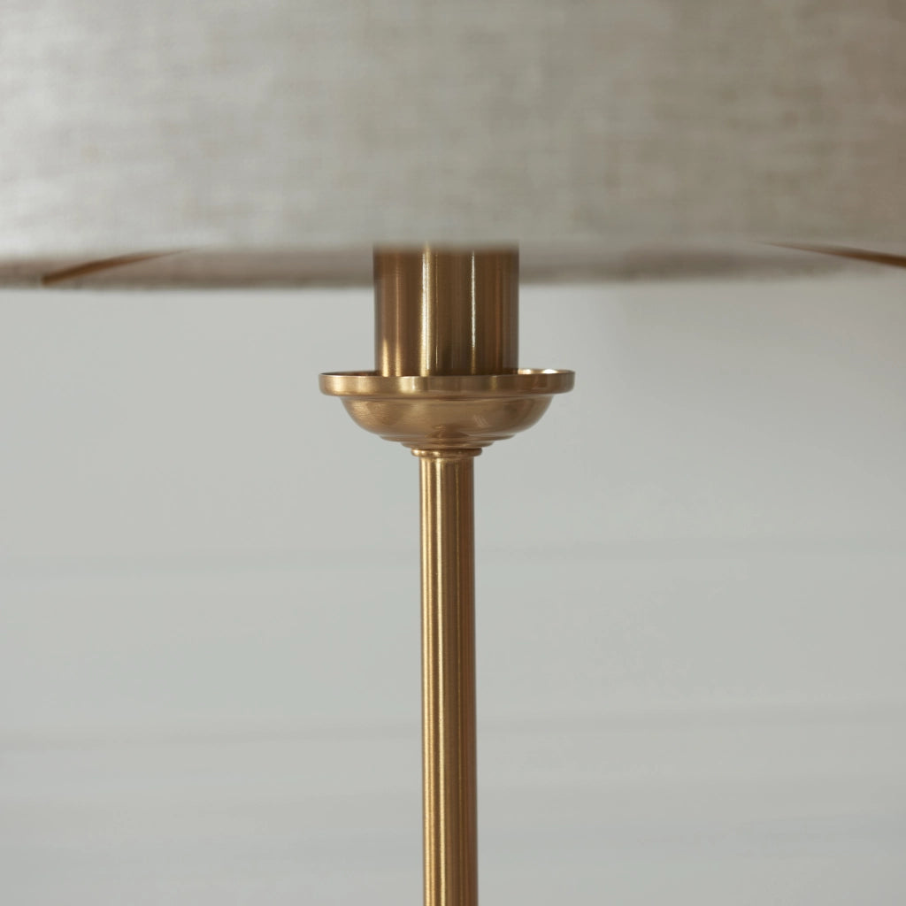 Lampada da tavolo vintage ottone con paralume E14 Endon