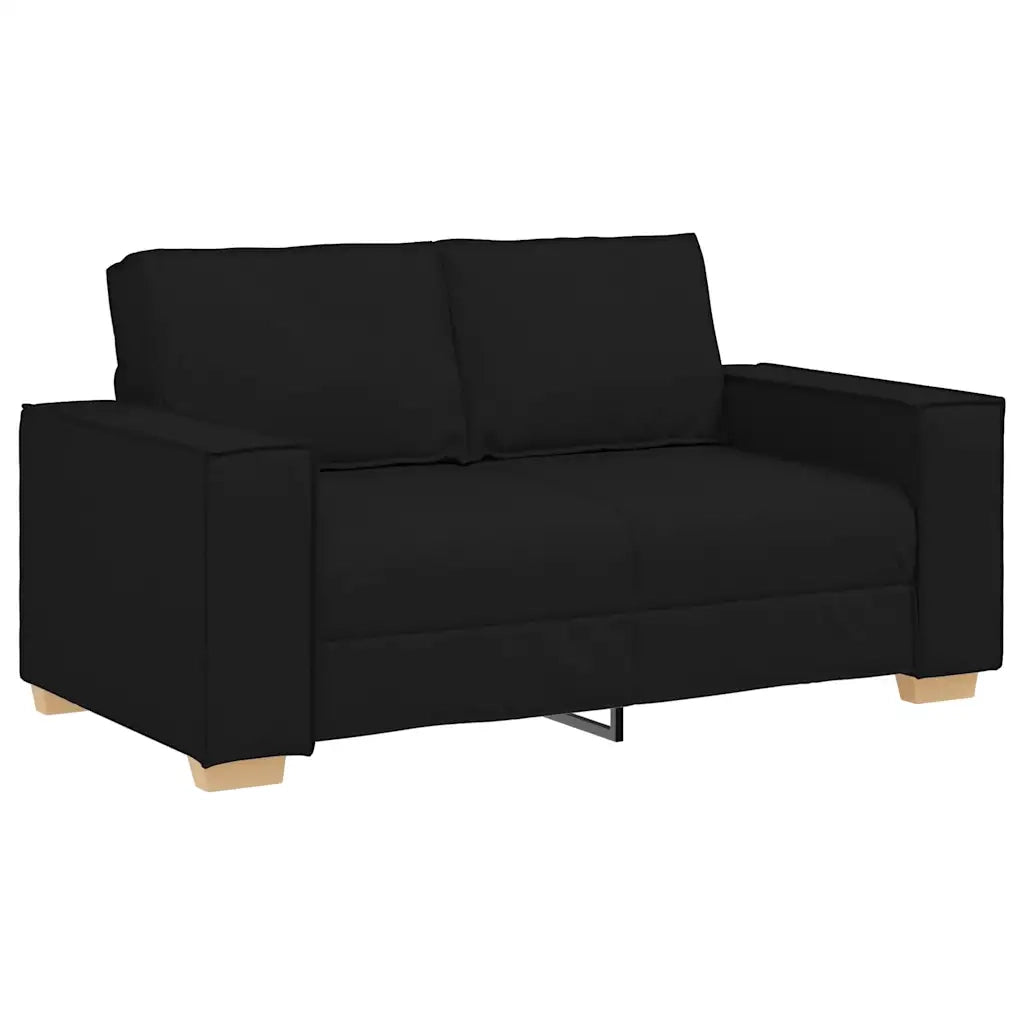 Divano a 2 Posti-Sofa 2 Posti Nero 120 cm Tessuto