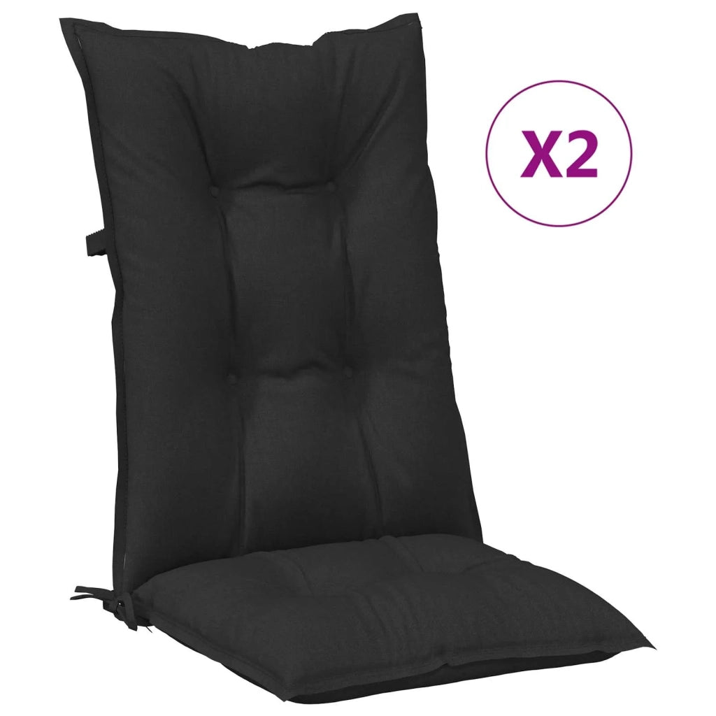 Set di cuscini per sedia alta 2 pcs Melange nero 4002367