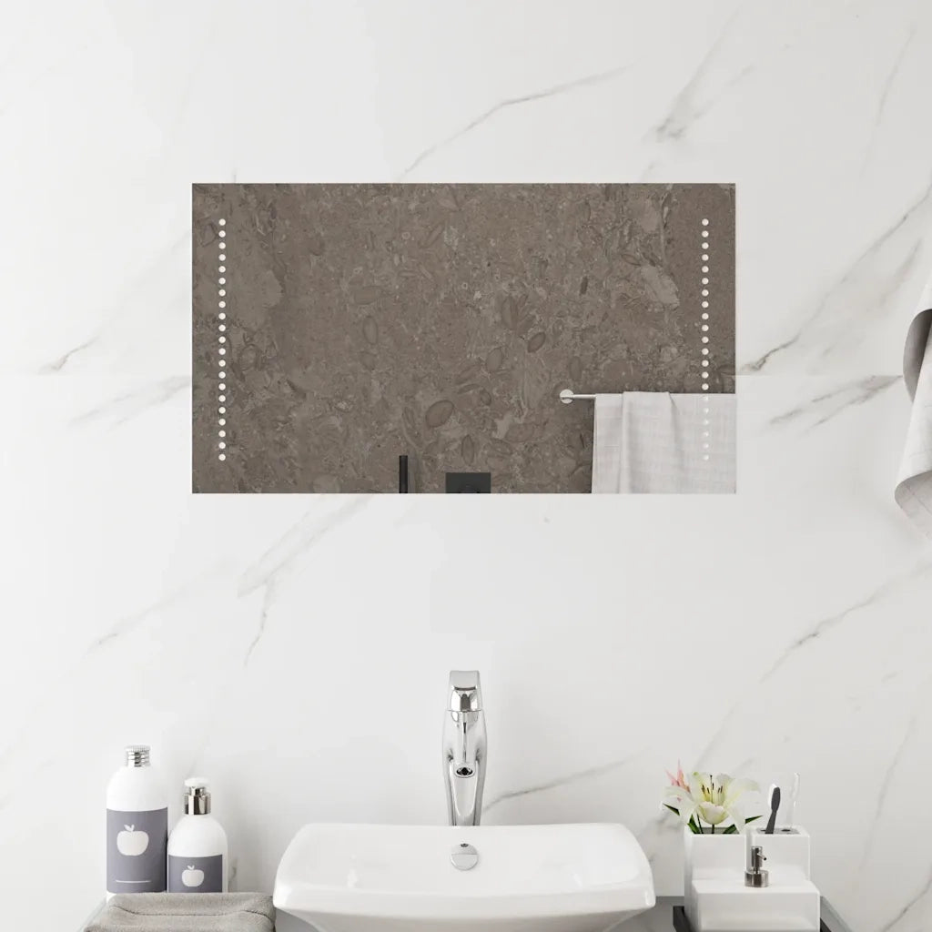 Specchio da Bagno con Luci LED 70x40 cm 151726