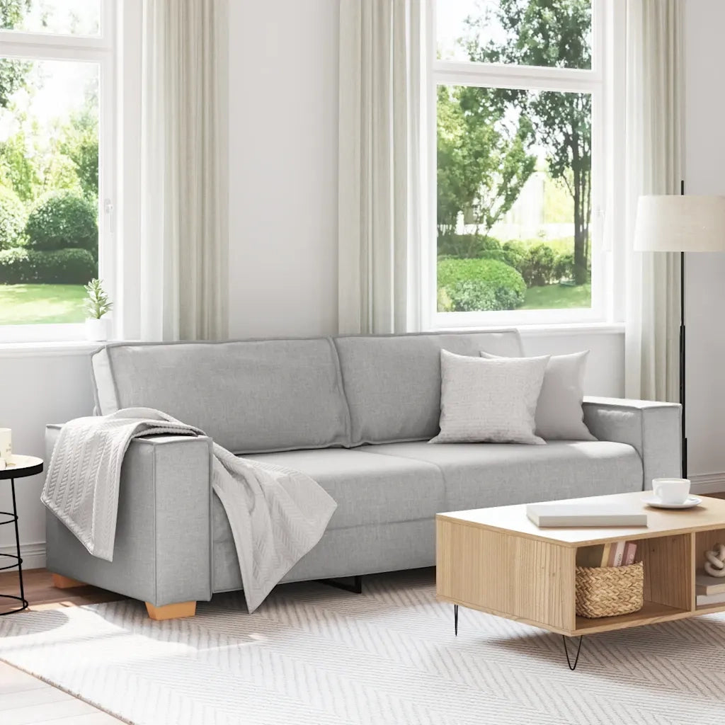 Divano a 3 posti Grigio Nuvola 220x78x84 cm in Tessuto 4104998